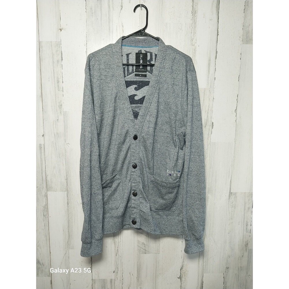 Billabong XL Gray Cardigan Sweater